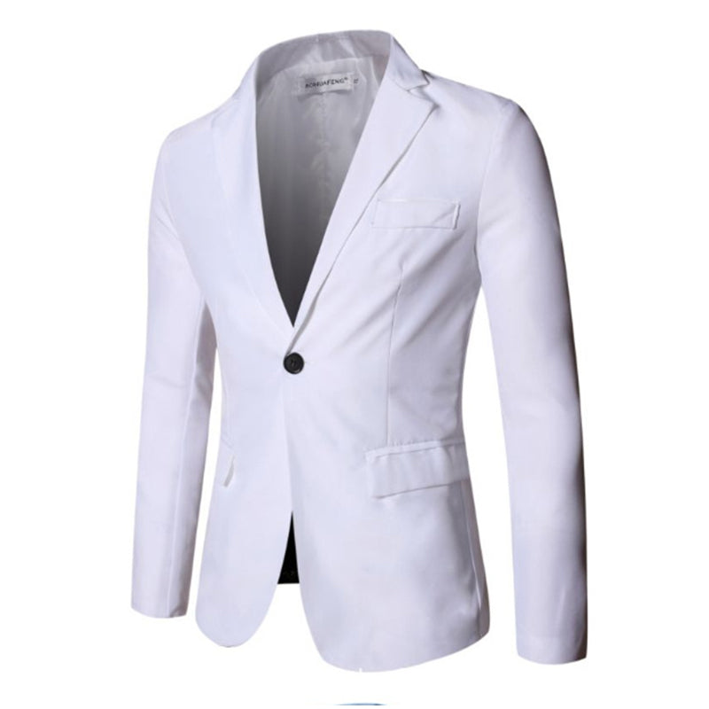 Men's Casual Single-Breasted Slim-Fit Blazer