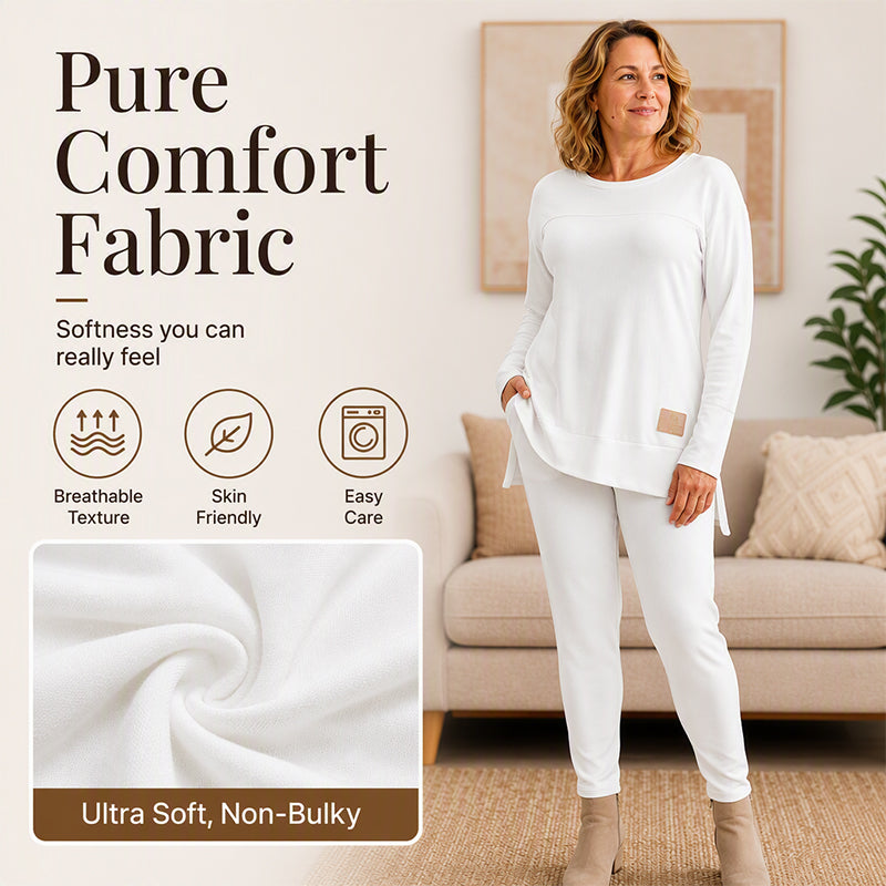 Women's Split Long Sleeve Top & Pants Set