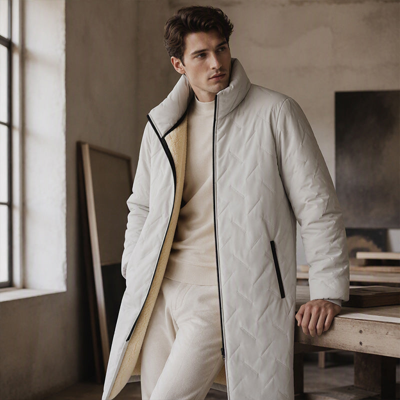 Unisex Mid-Length Padded Winter Coat