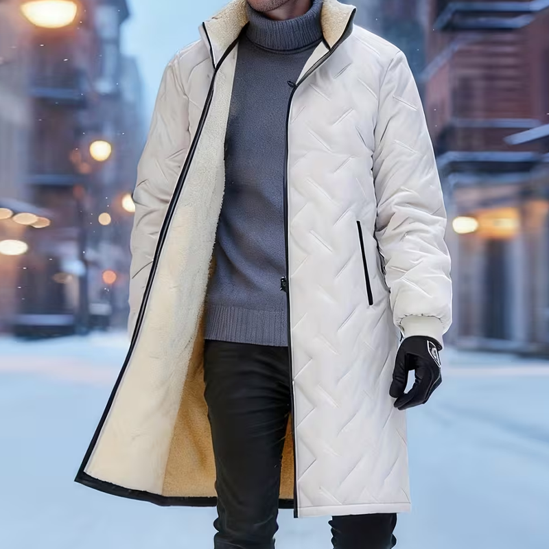Unisex Mid-Length Padded Winter Coat