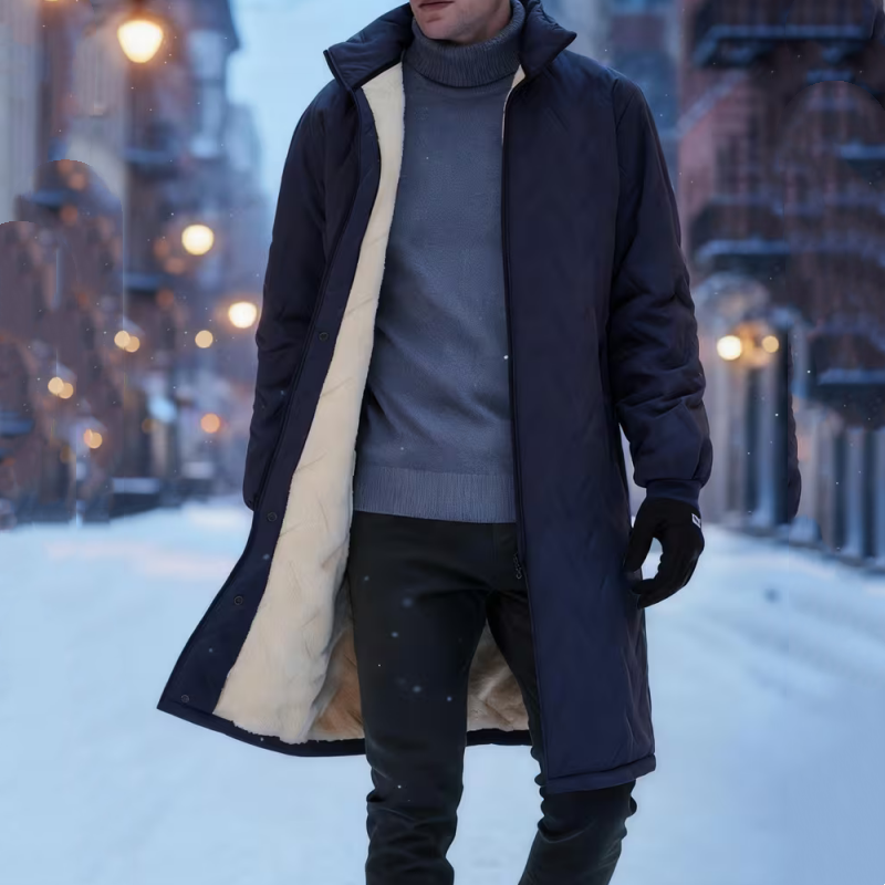 Unisex Mid-Length Padded Winter Coat