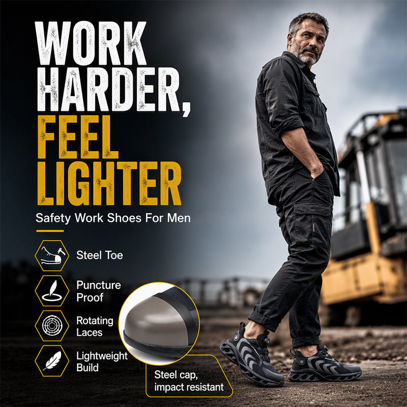 Breathable Steel-Toe Safety Shoes
