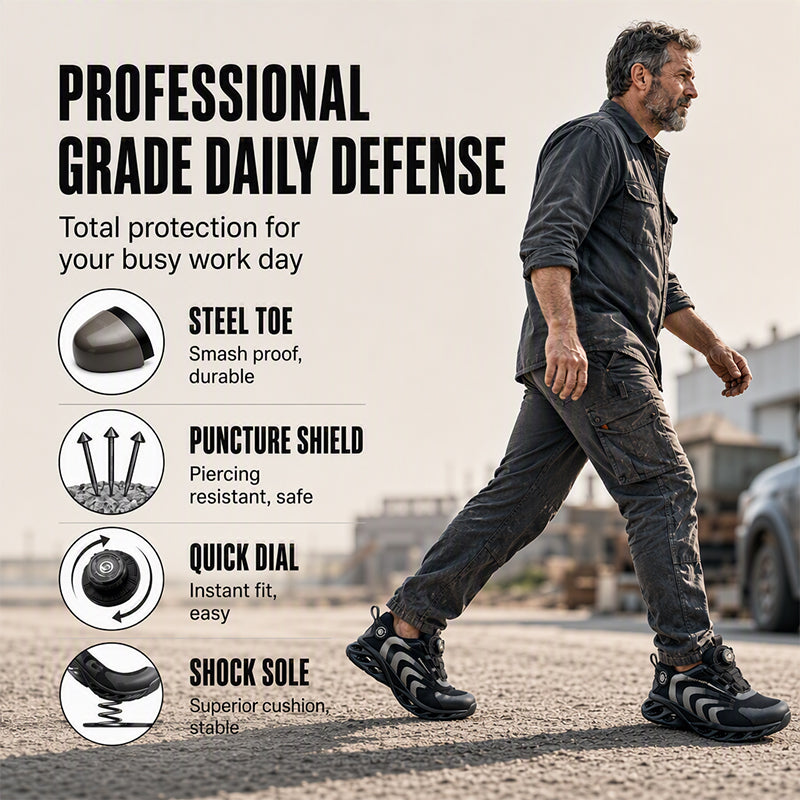 Breathable Steel-Toe Safety Shoes