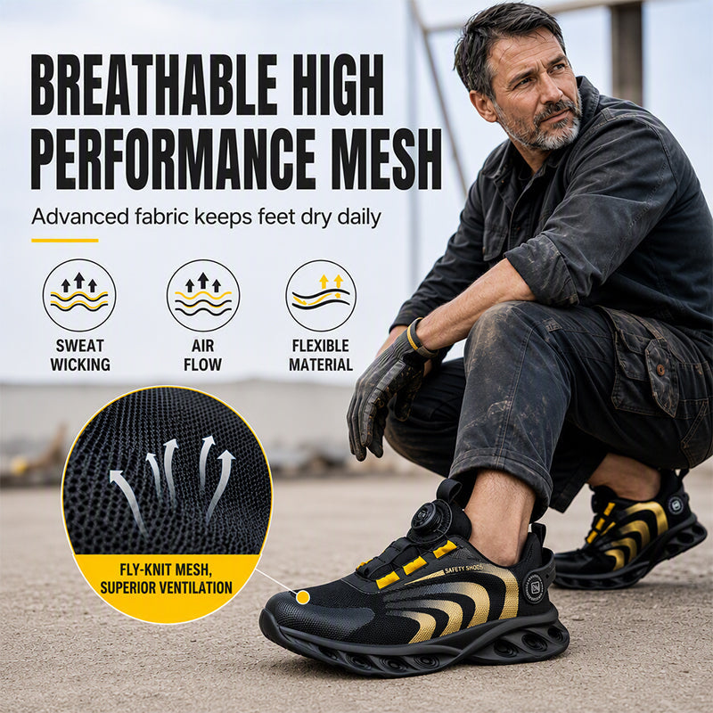Breathable Steel-Toe Safety Shoes