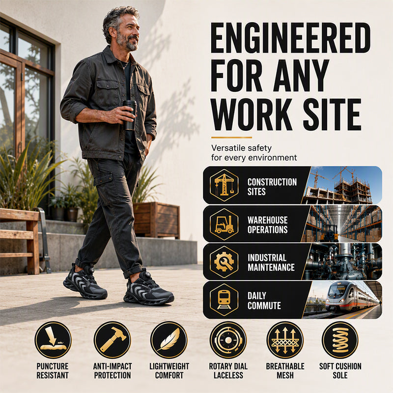 Breathable Steel-Toe Safety Shoes