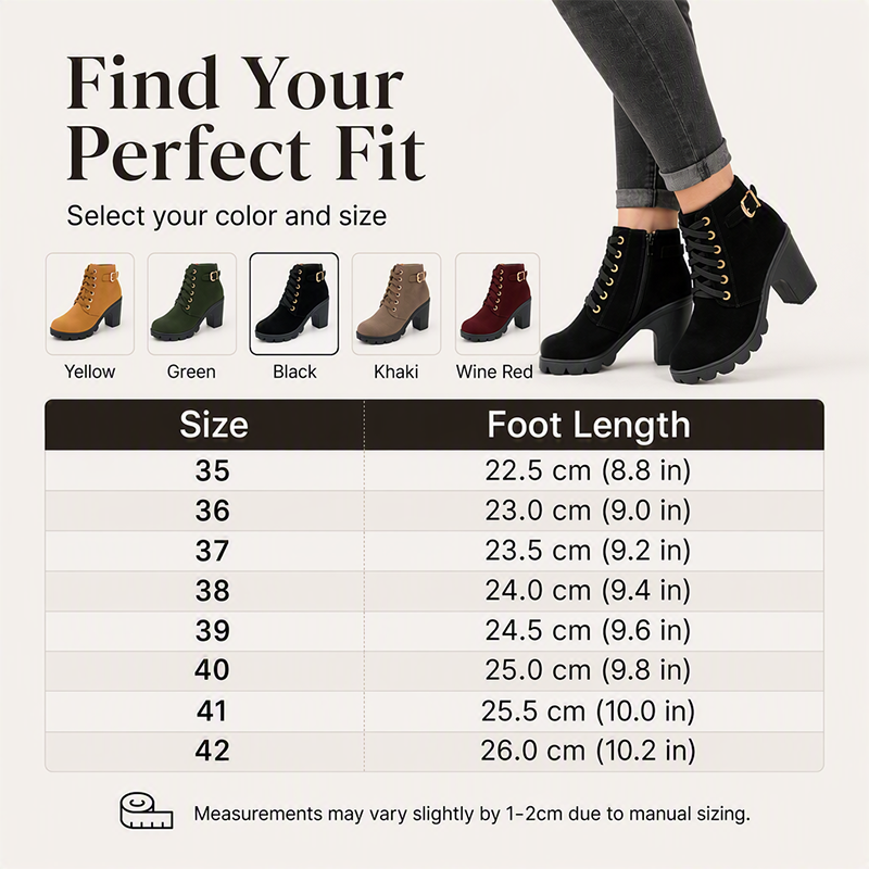 Women's Vintage Chunky Heel Ankle Boots