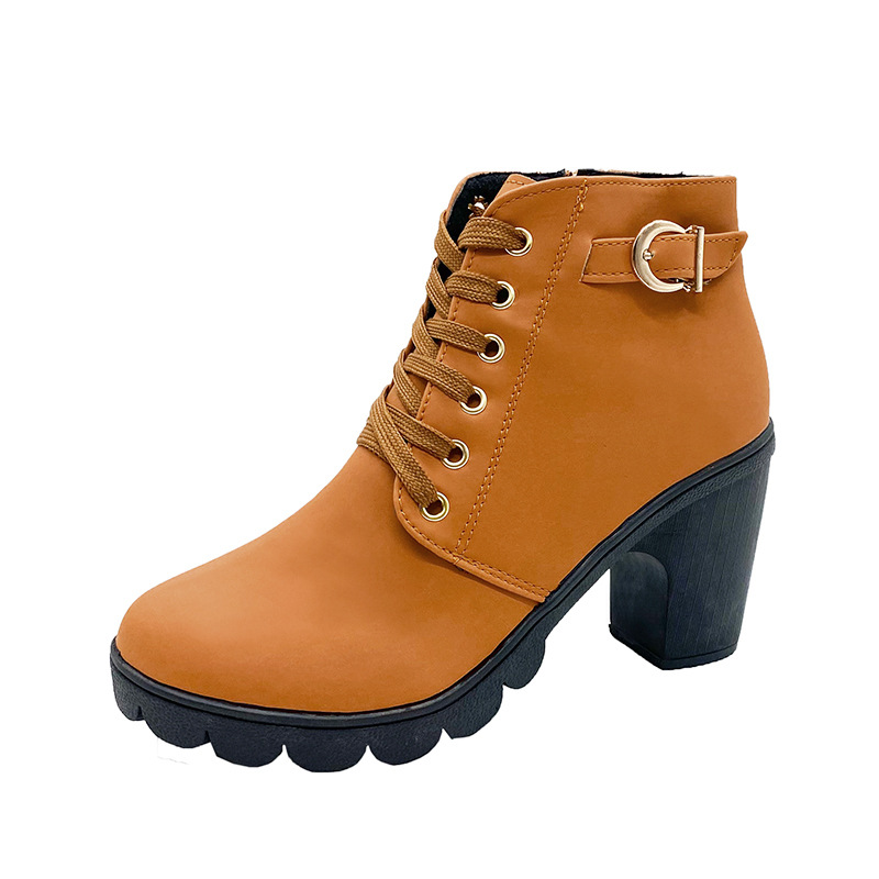 Women's Vintage Chunky Heel Ankle Boots