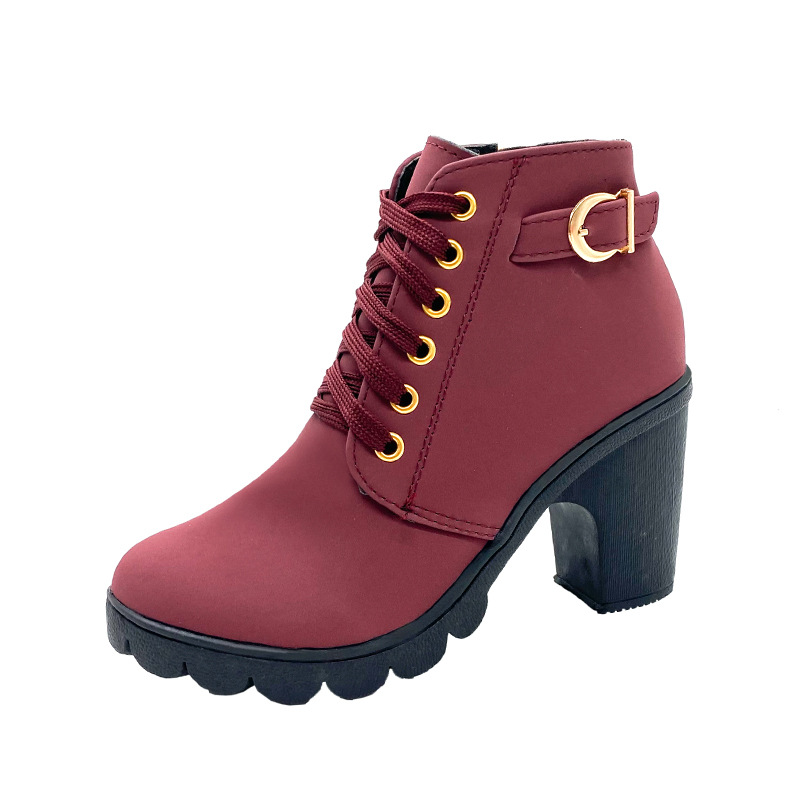Women's Vintage Chunky Heel Ankle Boots