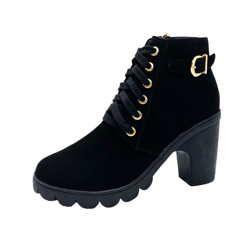 Women's Vintage Chunky Heel Ankle Boots