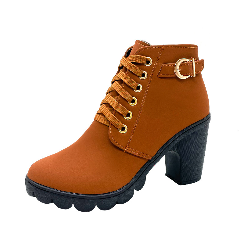 Women's Vintage Chunky Heel Ankle Boots