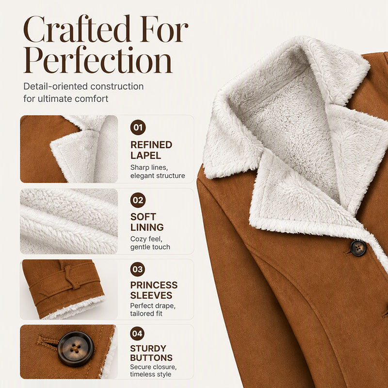 Women's Warm-Lined Lapel Collar Jacket