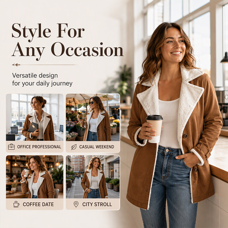 Women's Warm-Lined Lapel Collar Jacket