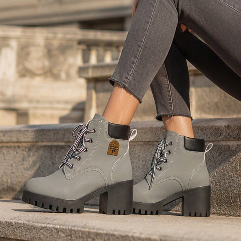 Women's Winter Chunky Block Heel Boots
