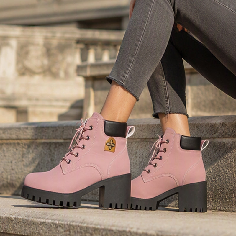 Women's Winter Chunky Block Heel Boots