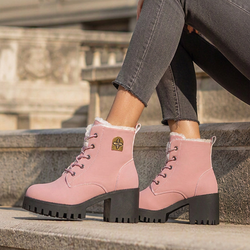 Women's Winter Chunky Block Heel Boots