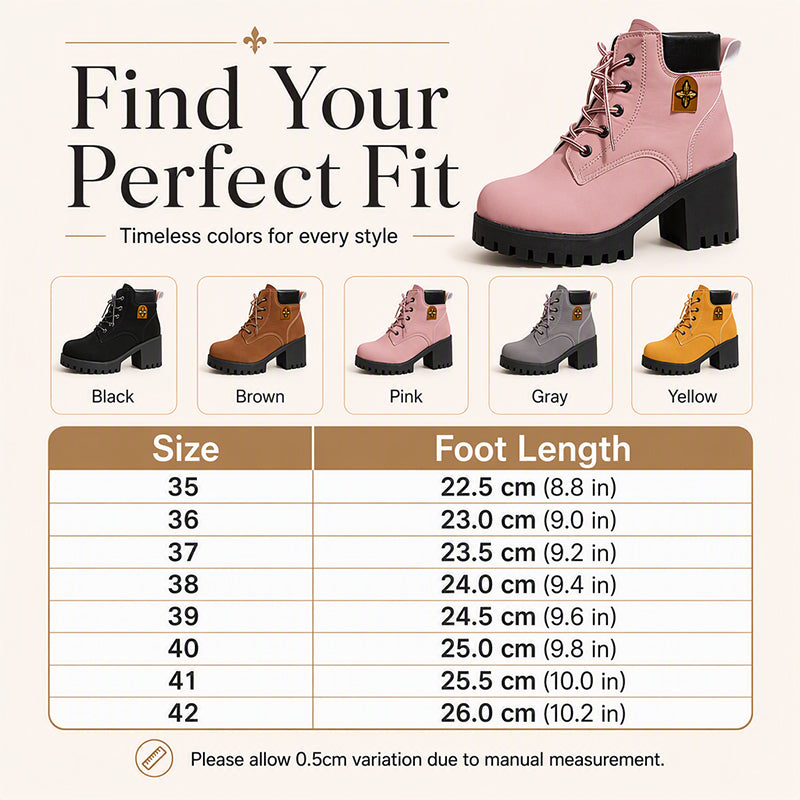 Women's Winter Chunky Block Heel Boots