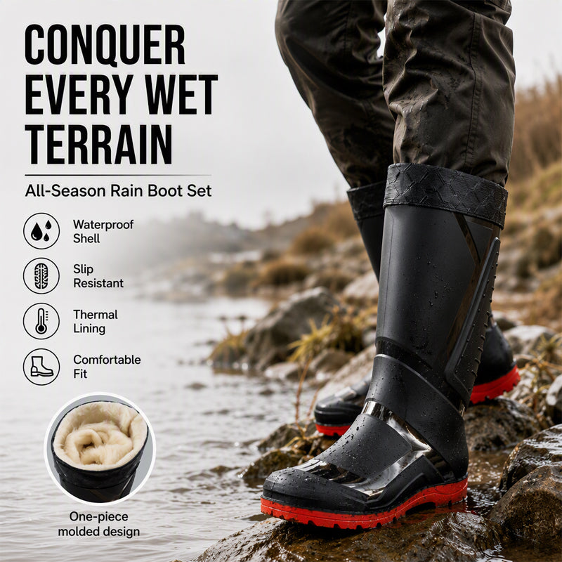 Men's High-Top Non-Slip Rain Boots