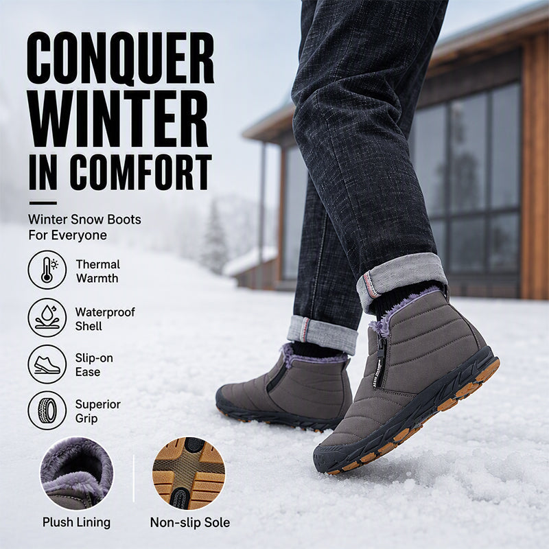 Men's Warm Faux Fur Winter Snow Boots