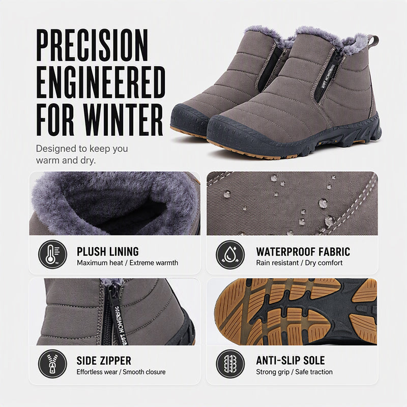 Men's Warm Faux Fur Winter Snow Boots