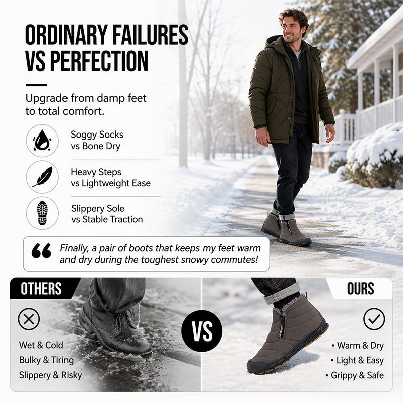 Men's Warm Faux Fur Winter Snow Boots