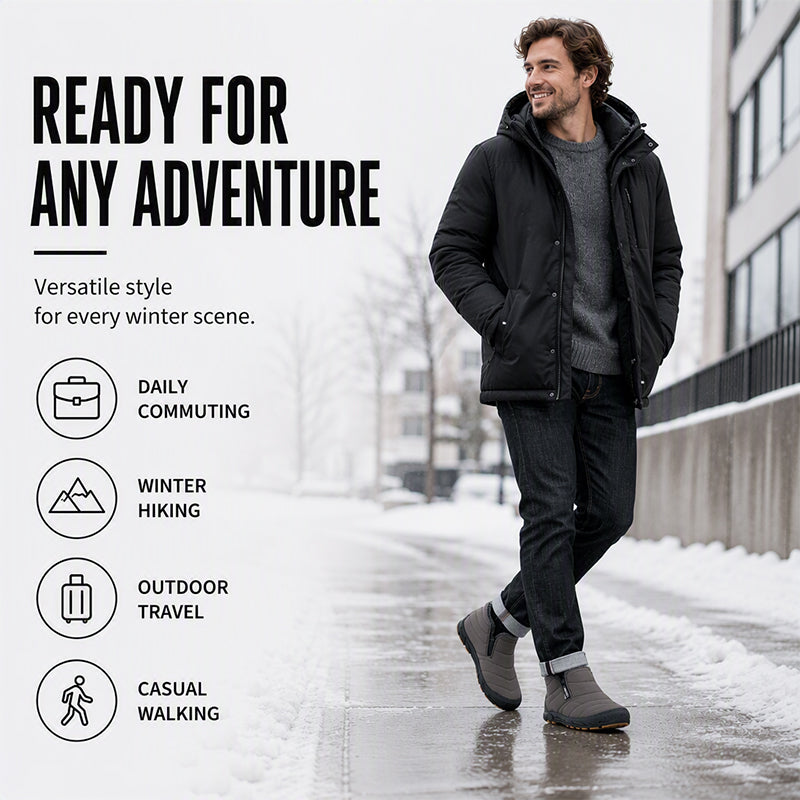 Men's Warm Faux Fur Winter Snow Boots