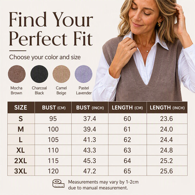 Women's Casual V-Neck Knit Vest