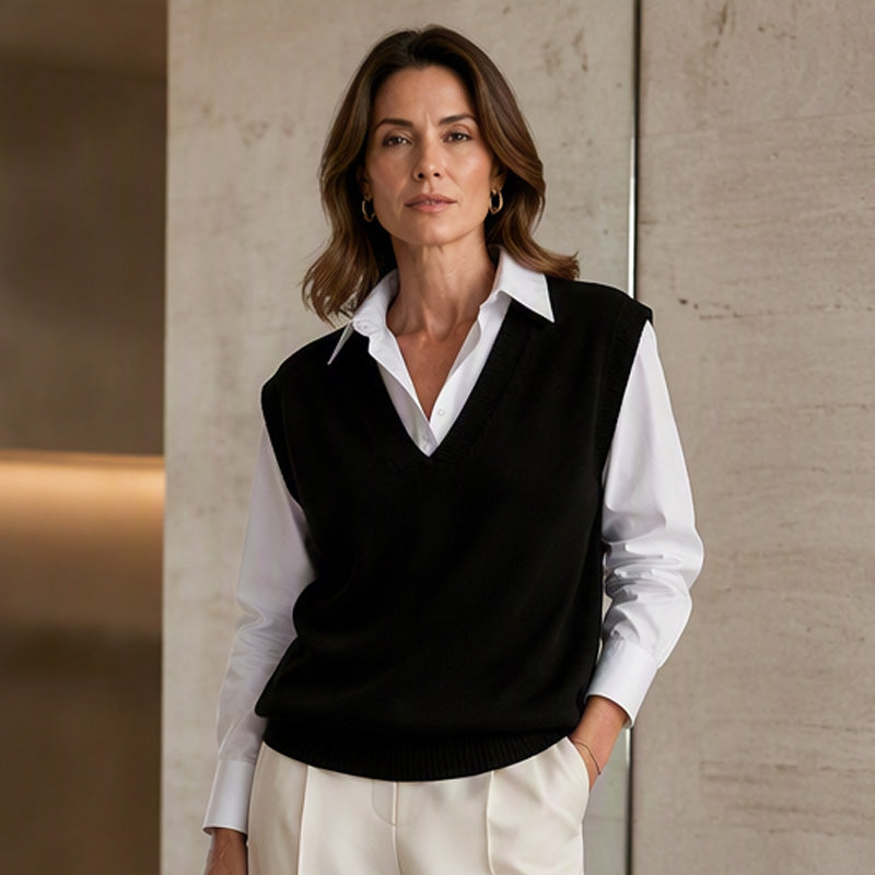 Women's Casual V-Neck Knit Vest