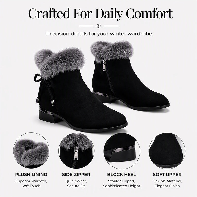 Women's Warm Plush-Lined Short Boots