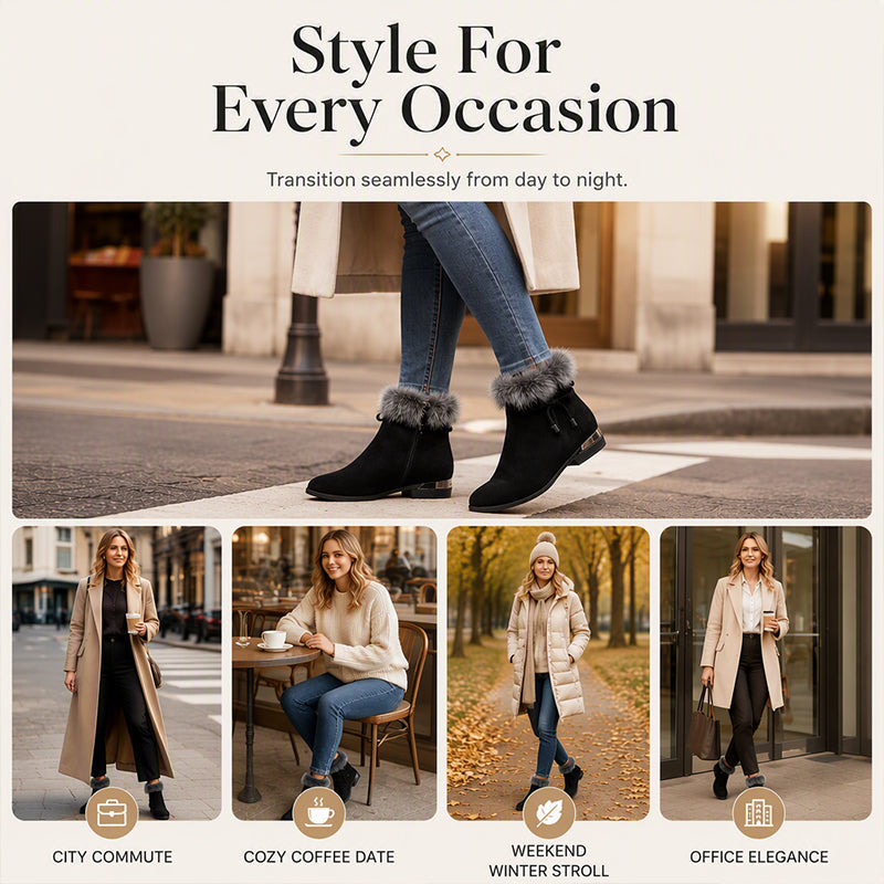Women's Warm Plush-Lined Short Boots