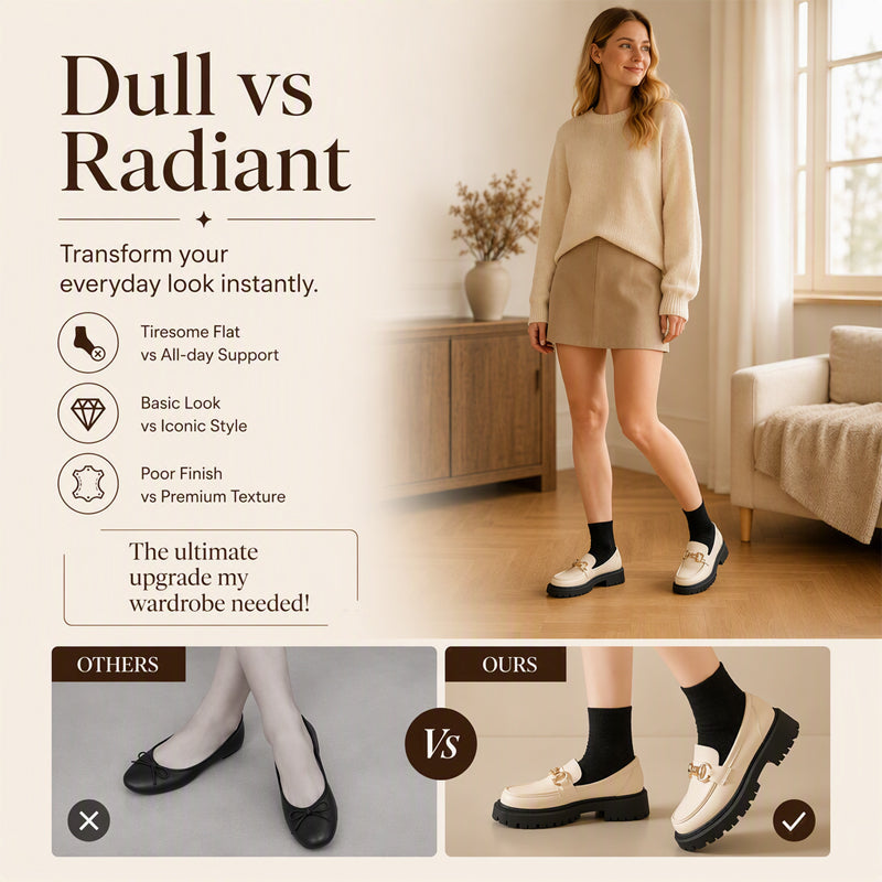 Women's Retro British Style Platform Loafers