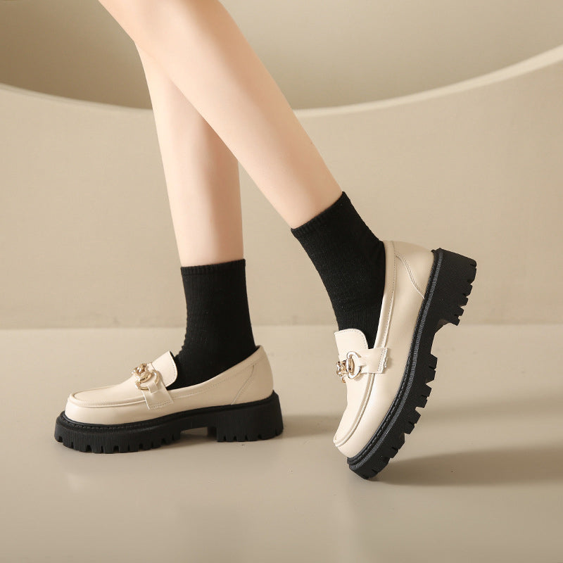 Women's Retro British Style Platform Loafers