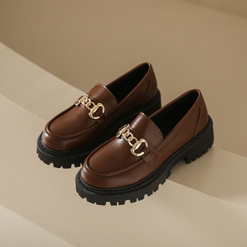 Women's Retro British Style Platform Loafers