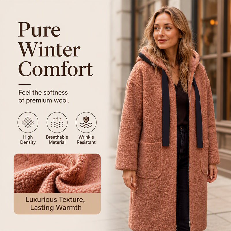 Women's Cozy Long Faux Fur Hooded Coat