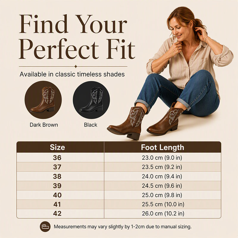 Women's Retro Embroidered Cowboy Boots