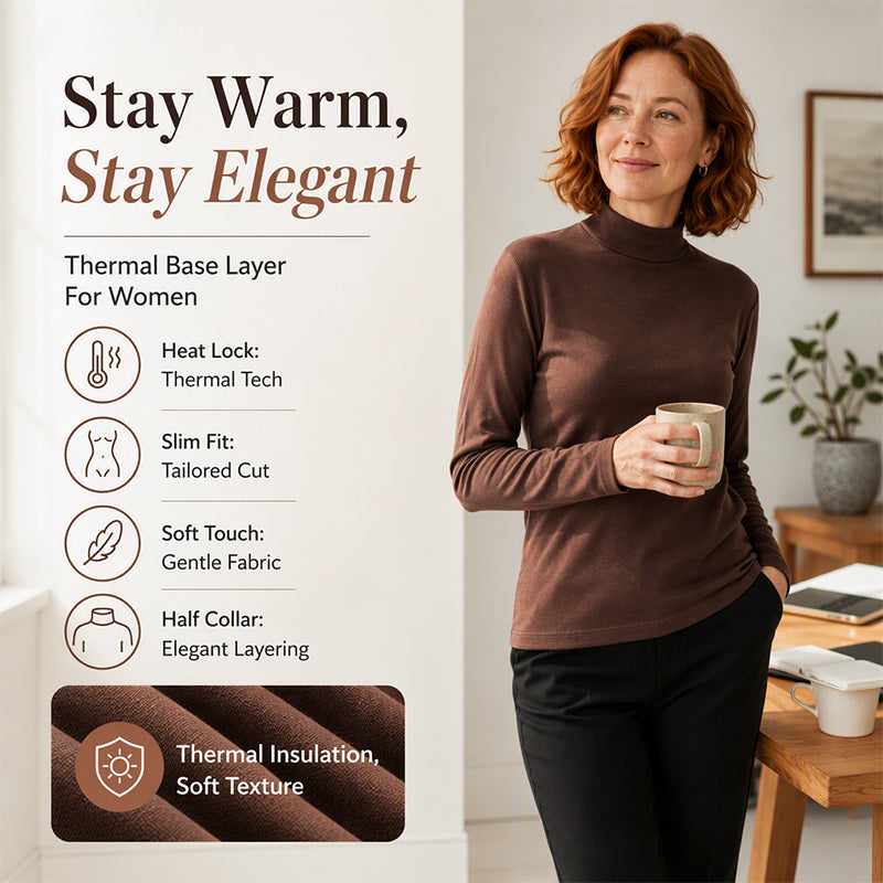 Women's Thermal Cozy Mock Neck Top