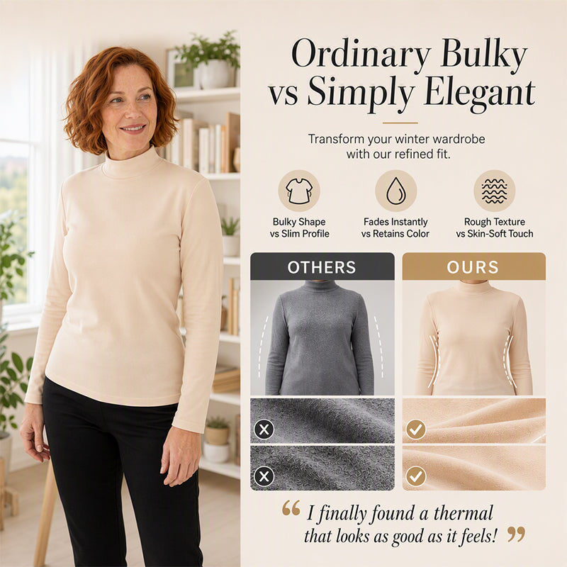 Women's Thermal Cozy Mock Neck Top