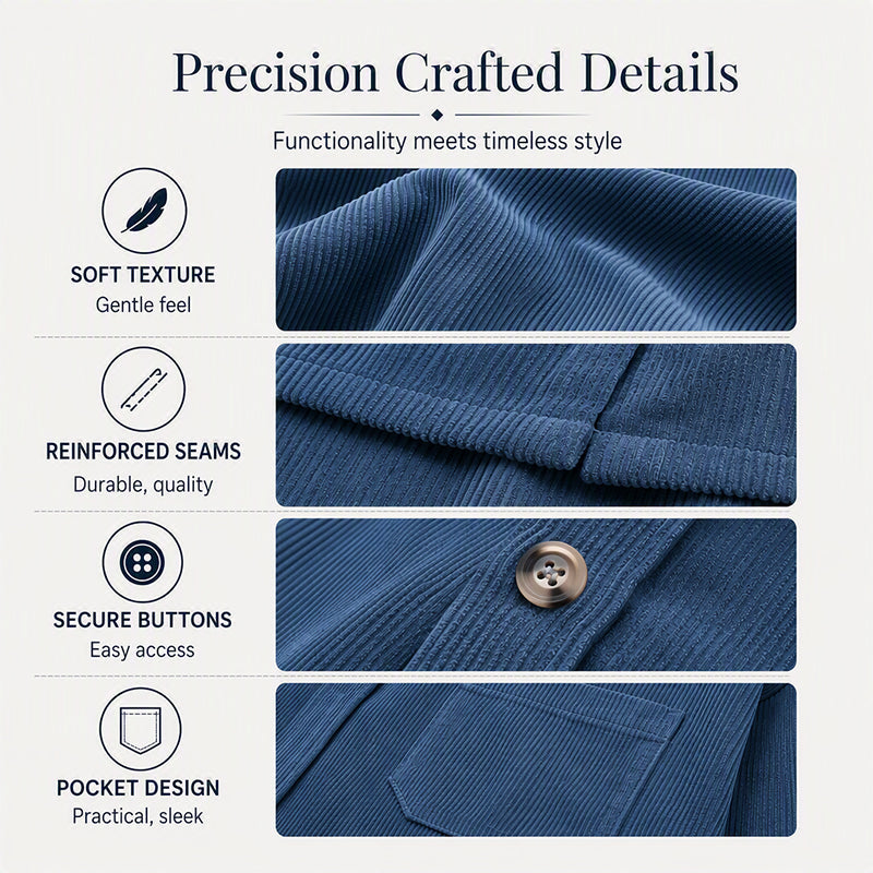 Women's Casual Corduroy Button Down Shirt