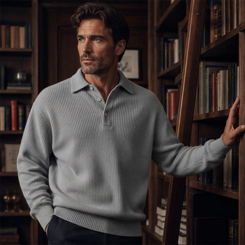 Men's Retro Corduroy Long Sleeve Top