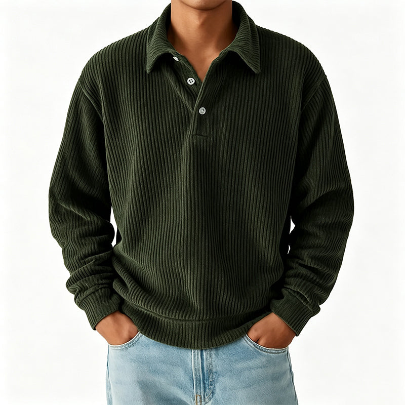 Men's Retro Corduroy Long Sleeve Top