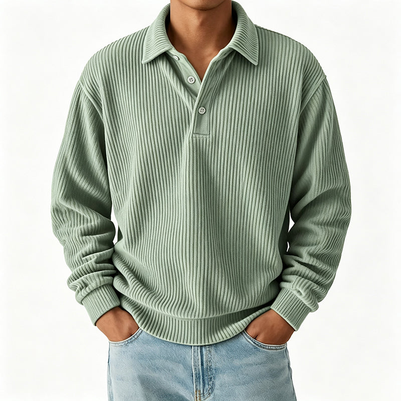 Men's Retro Corduroy Long Sleeve Top
