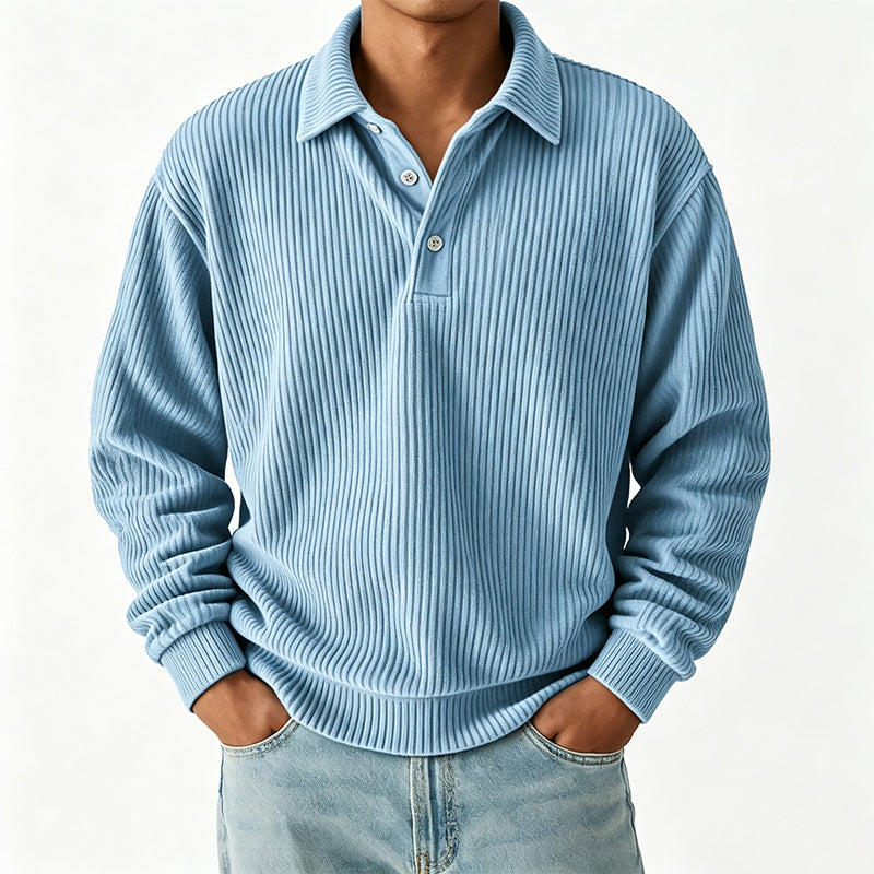 Men's Retro Corduroy Long Sleeve Top