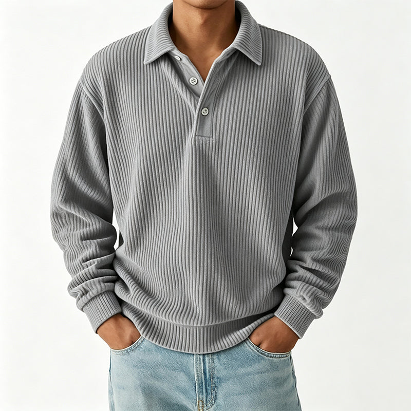 Men's Retro Corduroy Long Sleeve Top