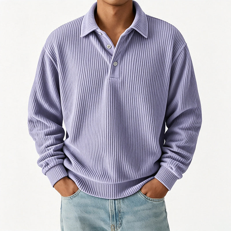 Men's Retro Corduroy Long Sleeve Top