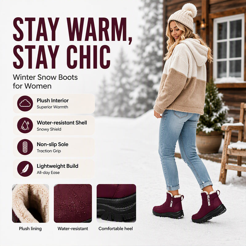 Women's Waterproof Non-Slip Snow Boots