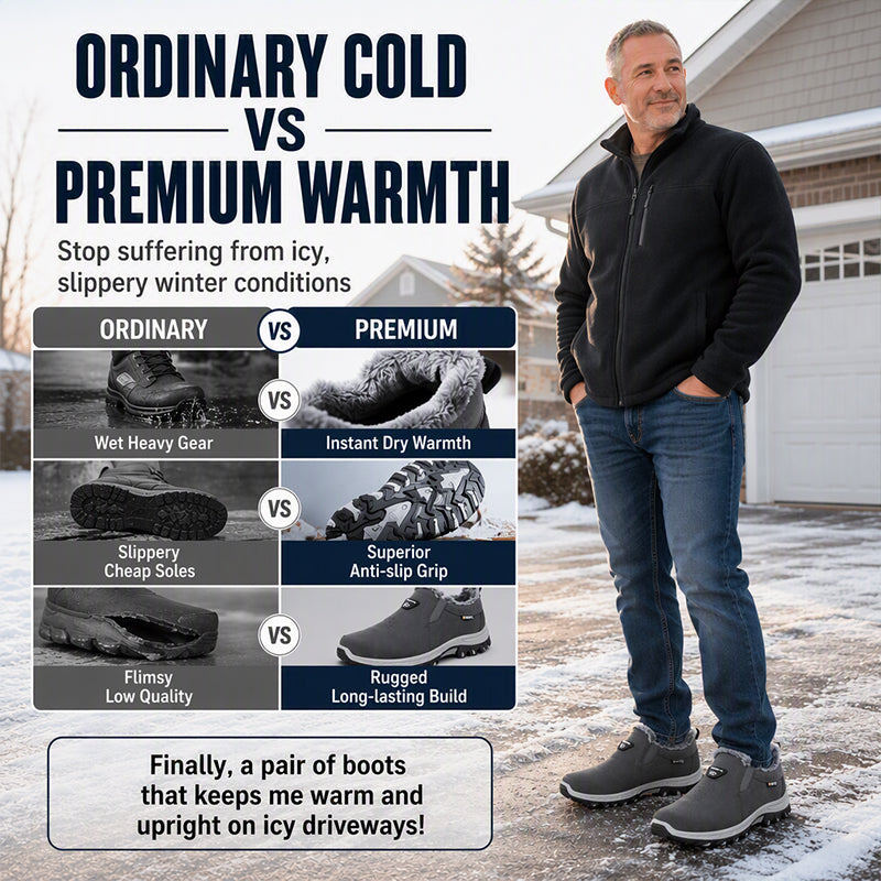 Men's Warm-Lined Slip-On Snow Boots