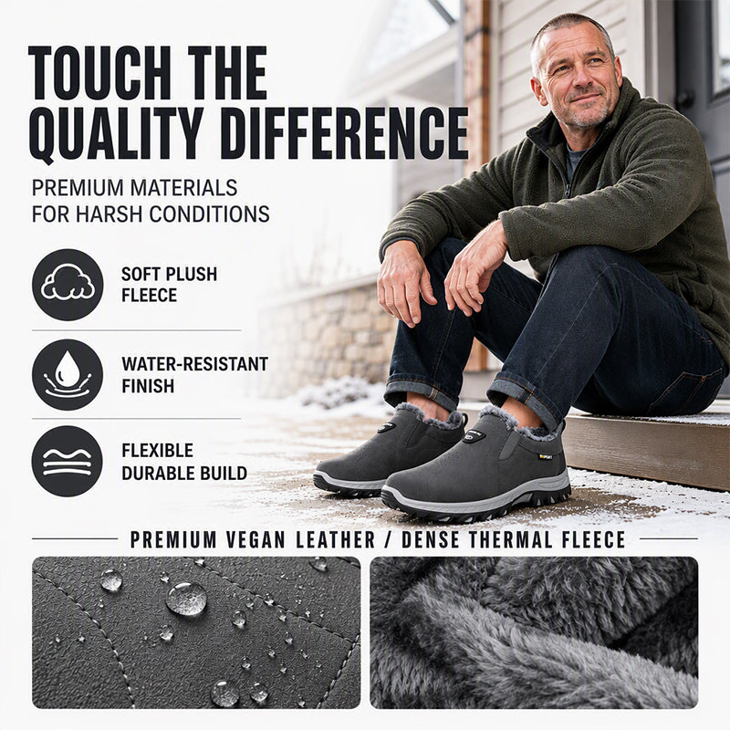 Men's Warm-Lined Slip-On Snow Boots