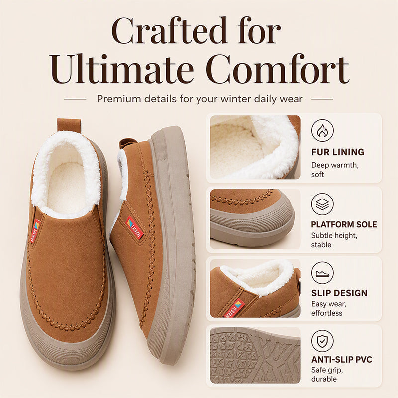 Women's Warm-Lined Slip-On Shoes
