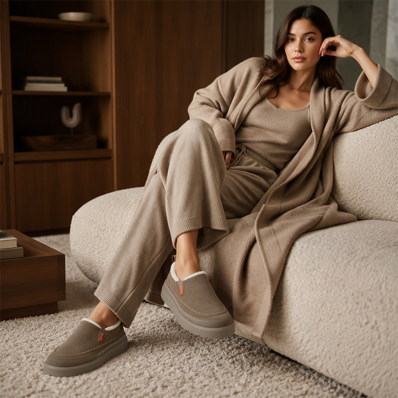 Women's Warm-Lined Slip-On Shoes