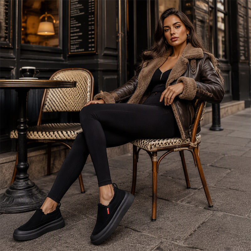 Women's Warm-Lined Slip-On Shoes