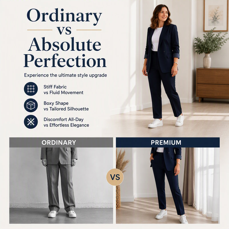 Women's Classic Blazer & Pants 2-Piece Set